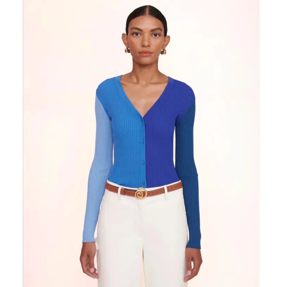 Staud Cargo Sweater Cobalt Multi